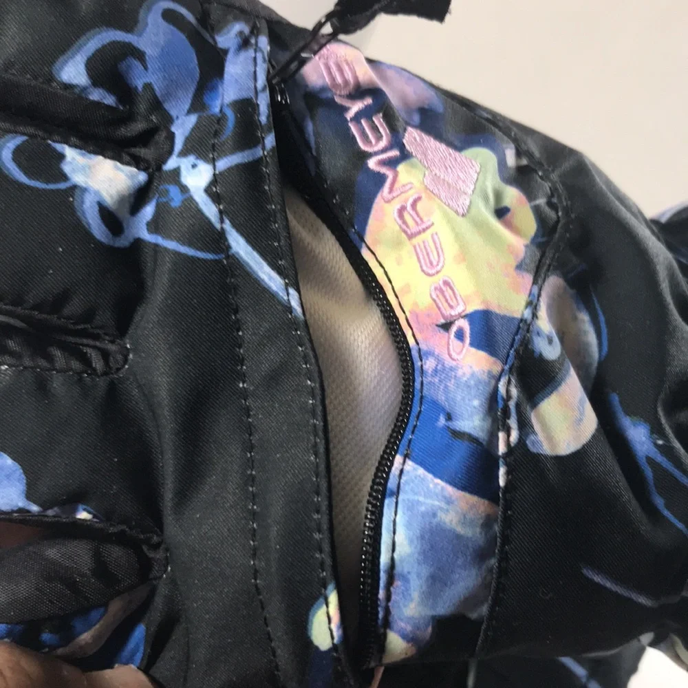 Obermeyer Teen Lava Black and Multicolor Ski Gloves Size XL
